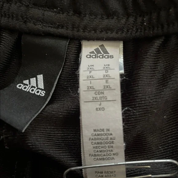 adidas Black track pants with White Stripes - Picture 3 of 4